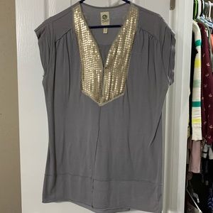 Sequin anthro top